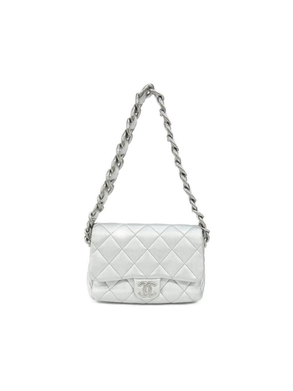 Chanel Shoulder Bag Silver